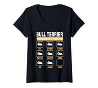 Femme Bull Terrier Obedience Training Dog Guide to Trainer Puppy T-Shirt avec Col en V