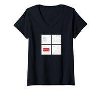 Femme Bulldog, Elke Design, Dog, Boring, Joli Bouledogue T-Shirt avec Col en V