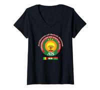 Femme Burkina Faso, Mali et Niger, Alliance des États du Sahel, T-Shirt avec Col en V