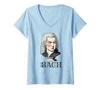 Femme Buste de Bach T-Shirt avec Col en V