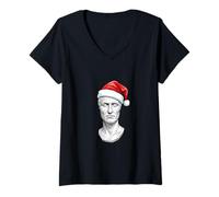 Femme Buste de Santa Jules César - Illustration Romaine Classique T-Shirt avec Col en V