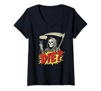 Femme But Did You Die Funny Halloween Fitness Military T-Shirt avec Col en V
