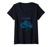 Femme But Why - Nihilist - Pingouin - Montagnes - Long Road - Neige T-Shirt avec Col en V