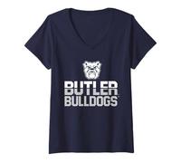 Femme Butler Bulldogs | Université Officielle de la NCAA | NCAFBUT04 T-Shirt avec Col en V