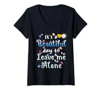 Femme Butterfly, c'est une belle journée pour me laisser seule, meilleure épouse de tous les temps T-Shirt avec Col en V