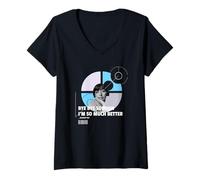 Femme Bye Bye Sorrow I'm So Much Better Without You (Graphique) T-Shirt avec Col en V
