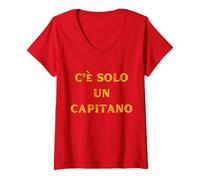 Femme C’è Solo Un Capitano T-Shirt avec Col en V