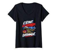 Femme C’Était La Dernière Évidemment Ambulancier T-Shirt avec Col en V