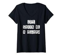 Femme Ça Doit être Un Record T-Shirt avec Col en V
