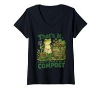 Femme Ça y est, tu Vas dans Le Compost T-Shirt avec Col en V