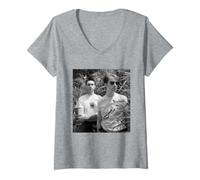 Femme Cabaret Voltaire Bande électronique Industrielle par David Corio T-Shirt avec Col en V