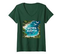 Femme Cabrera Majorque T-Shirt avec Col en V