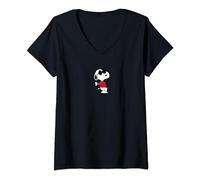 Femme Cacahuètes - Snoopy Joe Cool T-Shirt avec Col en V