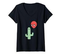 Femme Cactus, Juste Un Cactus T-Shirt avec Col en V