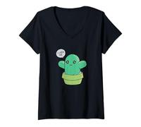 Femme Cactus, Juste Un Cactus T-Shirt avec Col en V