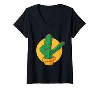 Femme Cactus, Juste Un Cactus T-Shirt avec Col en V