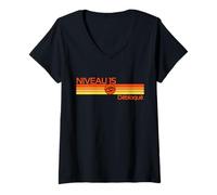 Femme Cadeau 15 Ans de Mariage - Noces de Cristal T-Shirt avec Col en V