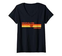 Femme Cadeau 9 Ans de Mariage - Noces de faïence T-Shirt avec Col en V