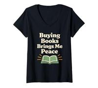 Femme Cadeau Amusant pour Les Amateurs de Livres pour Les lecteurs avec trop de Livres T-Shirt avec Col en V