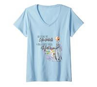 Femme Cadeau avec Citation « She Heard His Voice » de Jane Austen T-Shirt avec Col en V