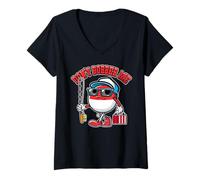 Femme Cadeau d'amour pour le poisson - Pêcheur - Jeu de mots T-Shirt avec Col en V
