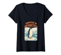 Femme Cadeau de croisière de Voyage en Antarctique pour Femmes Hommes influenceurs T-Shirt avec Col en V