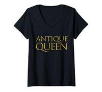 Femme Cadeau de Reine Antique pour Magasin Vintage Magasin antiquités T-Shirt avec Col en V