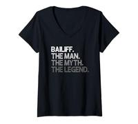Femme Cadeau d'huissier de justice T-Shirt avec Col en V