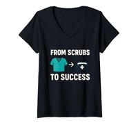 Femme Cadeau d'infirmière pour cérémonie de Remise de diplôme BSN 2025 T-Shirt avec Col en V