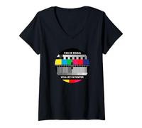 Femme Cadeau Drole Vintage pour Nostalgie Mir TV Retro Annee 80 T-Shirt avec Col en V
