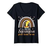 Femme Cadeau EVJF, Le Même Zizi pour Toute la Vie, Enterrement Vie T-Shirt avec Col en V