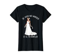 Femme Cadeau EVJF Original Mariage Humour Noir T-Shirt