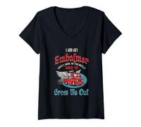 Femme Cadeau funéraire Mort-Mort Tombeau T-Shirt avec Col en V