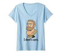 Femme Cadeau Humoristique avec Citation stoïque philosophie pour Hommes, Femmes, Enfants T-Shirt avec Col en V
