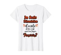 Femme Cadeau Personnalisé Merci Directrice Enseignante D'école T-Shirt