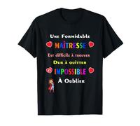 Femme Cadeau Personnalisé Merci Maîtresse Institutrice T-Shirt
