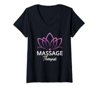 Femme Cadeau pour le masseur professionnel T-Shirt avec Col en V