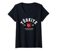 Femme Cadeau pour Un ami Turc, Voyage en Turquie, Cadeau de Vacances turkie T-Shirt avec Col en V