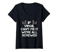 Femme Cadeau Virgile personnalisé avec Citation Amusante de Bricoleur T-Shirt avec Col en V