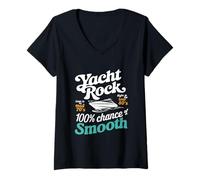Femme Cadeau Yacht Rock Lows Highs Smooth Music T-Shirt avec Col en V
