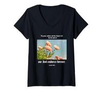 Femme Cadeaux chrétiens versets bibliques Écritures Notre Dieu endures T-Shirt avec Col en V