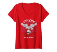 Femme Cadeaux rétro américains Best of The Eagle Rock de Lynyrd Skynyrd T-Shirt avec Col en V