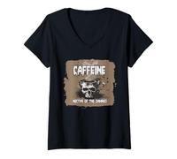 Femme Café, Nectar des damnés T-Shirt avec Col en V