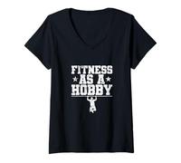Femme Calisthenics Grip by Grip to Your Best Shape T-Shirt avec Col en V