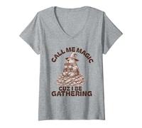 Femme Call Me Magic Parce Que Je suis en Train de Rassembler Un propriétaire d'entreprise Capybara T-Shirt avec Col en V
