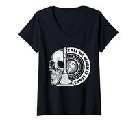 Femme Call Me When It Leaks Funny Plumber Plumbing Humor Repair T-Shirt avec Col en V