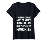 Femme Called Many Names But Pops is My Favorite - T-Shirt avec Col en V