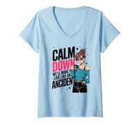 Femme Calm Down We 'LL Make It Look Like an Accident, Funny Divorce T-Shirt avec Col en V