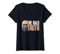 Femme Calvitie Perte De Cheveux Calvitie The Bald Truth T-Shirt avec Col en V