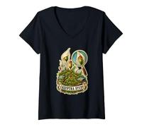Femme Calyptra Study Calyptre des Mousses Bryologie T-Shirt avec Col en V